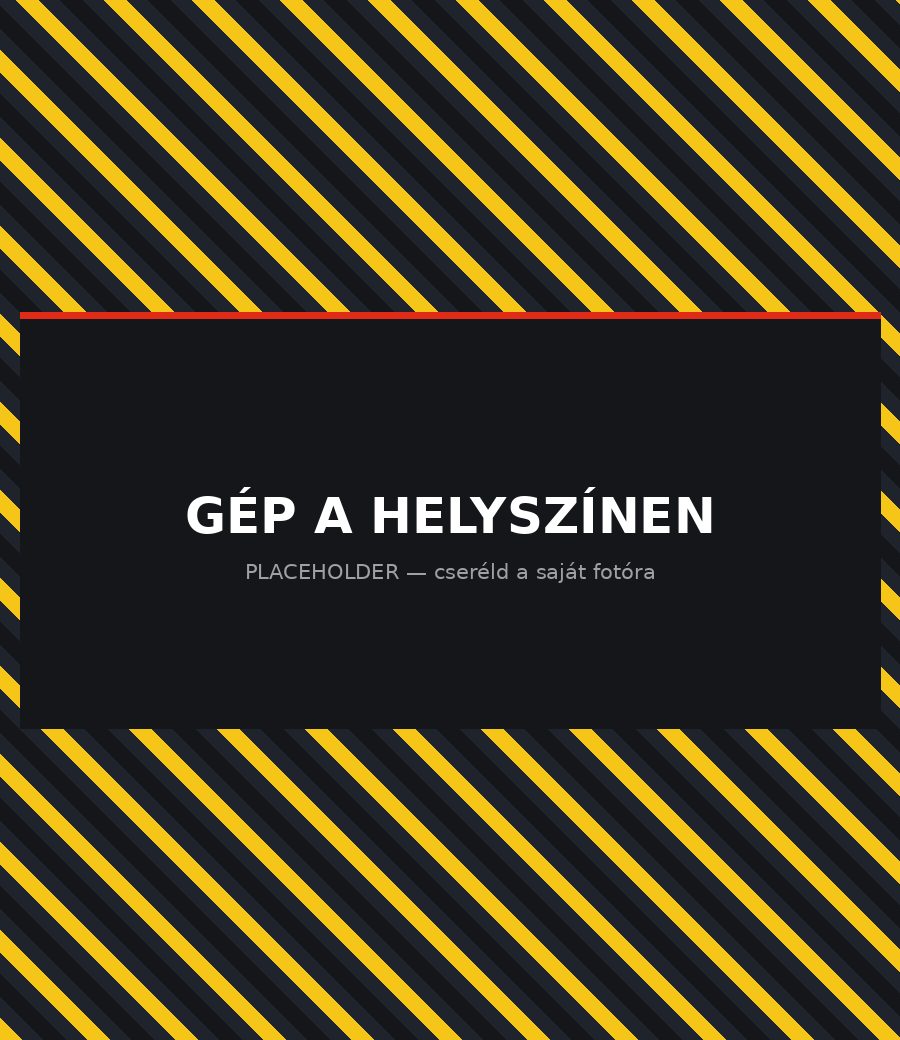 Munkagép szerviz a helyszínen